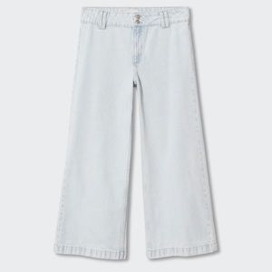 Mid-rise wide leg jeans